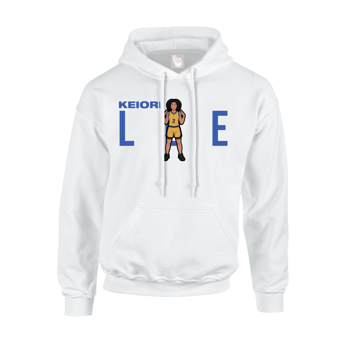 Youth Hoodie — Player Name in White