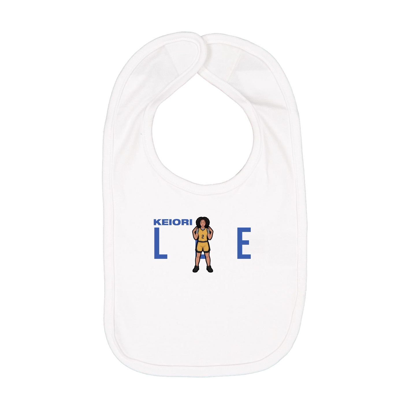 Infant Bib — Player Name in White