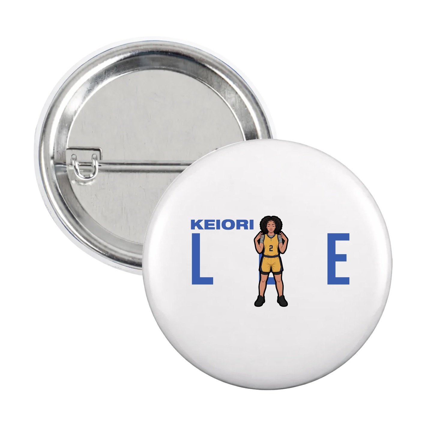 Game Day Button — Player Name in White
