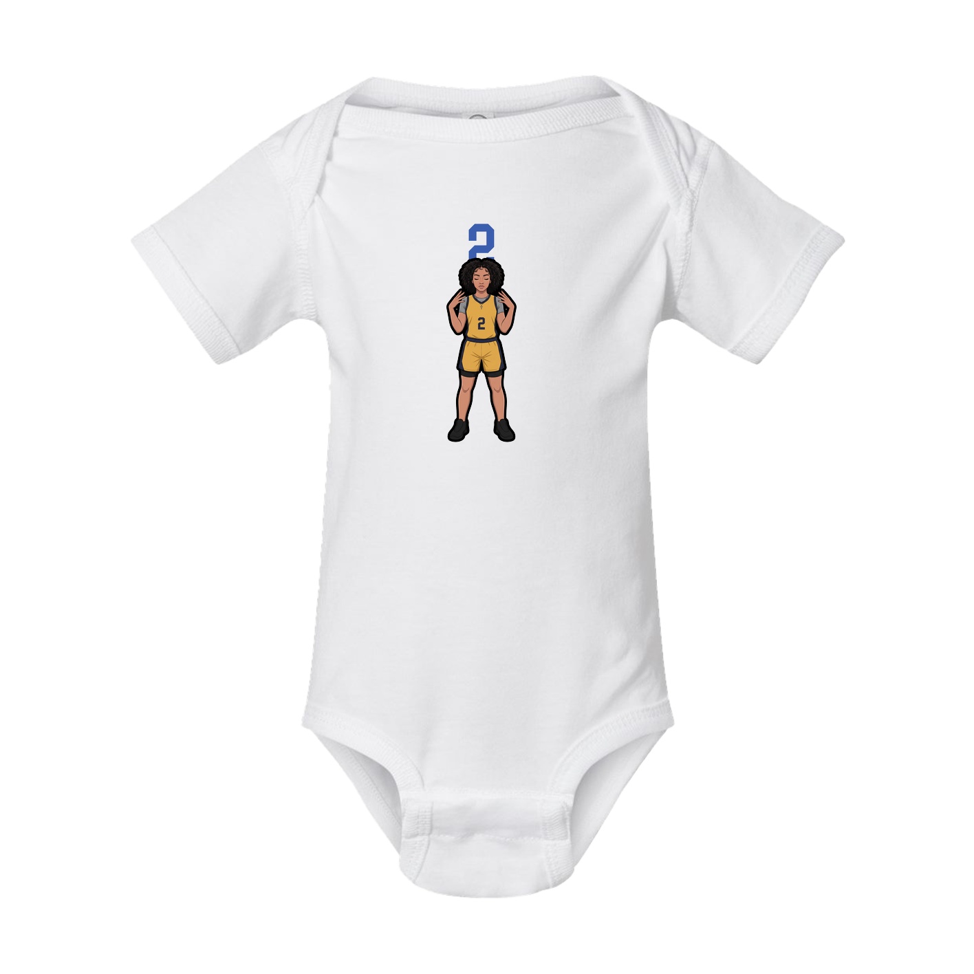 Baby Onesie — Number Top in White