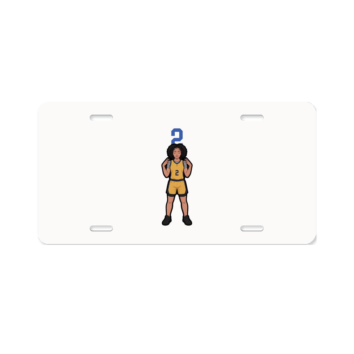 License Plate — Number Top in Classic