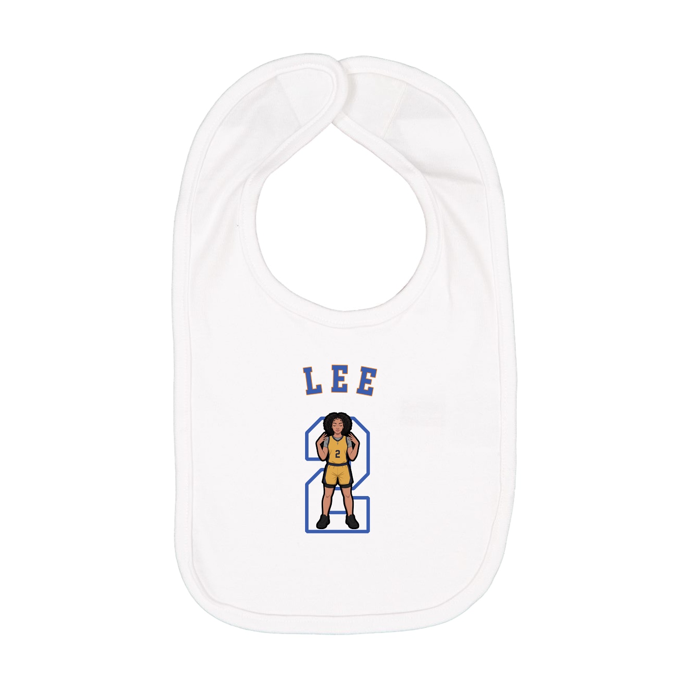 Infant Bib — Shirsey Arch in White