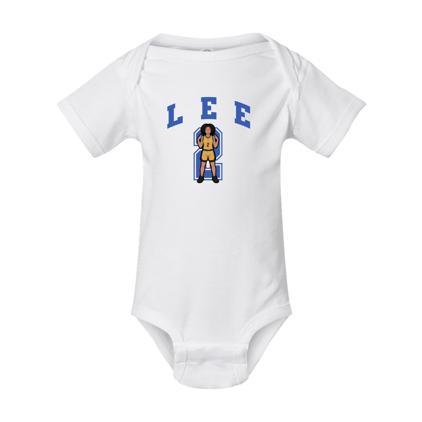 Baby Onesie — Number in White