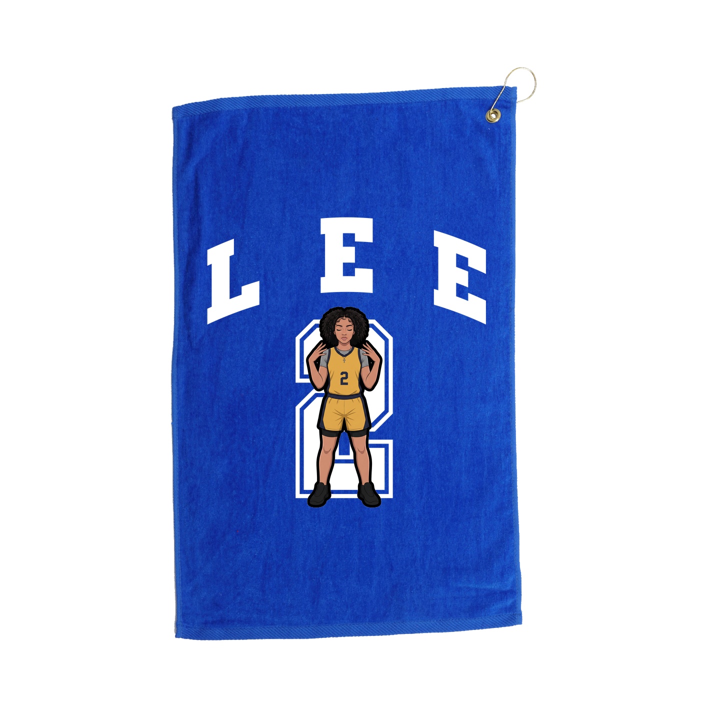 Golf Towel — Number in Royal