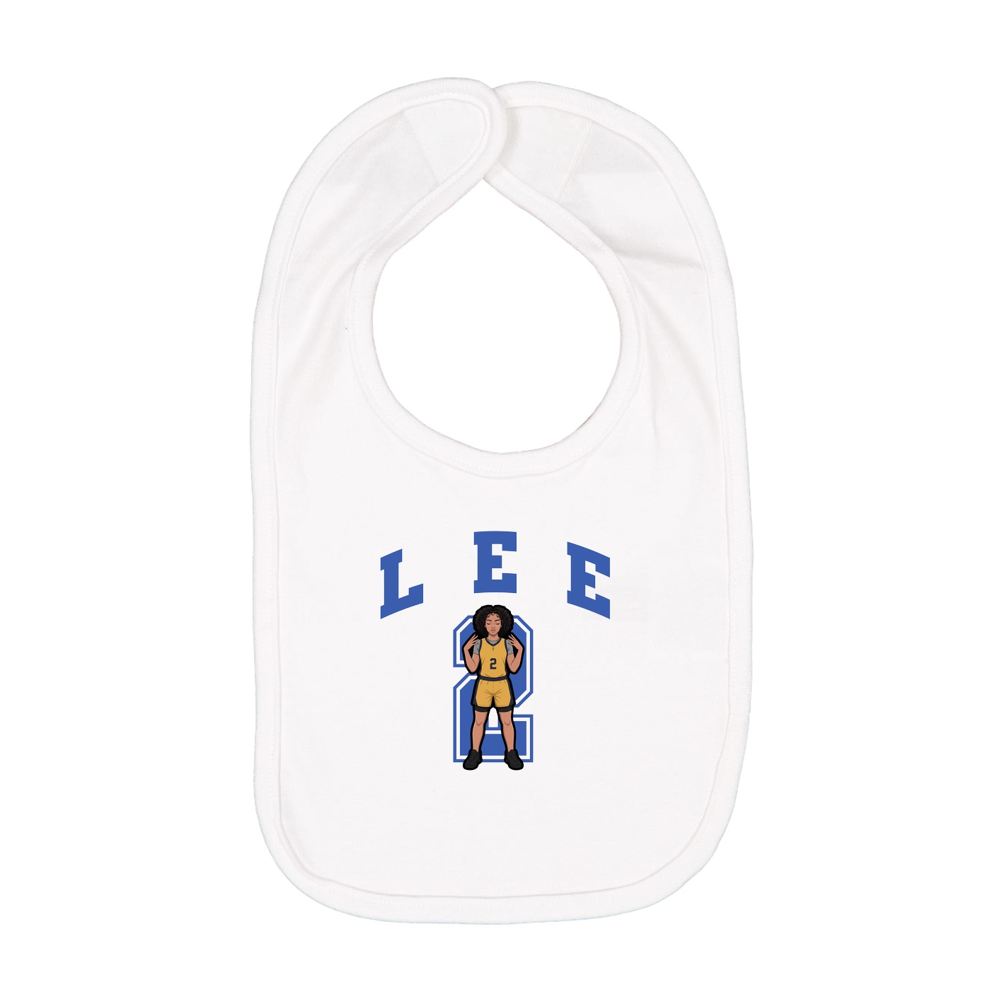 Infant Bib — Number in White