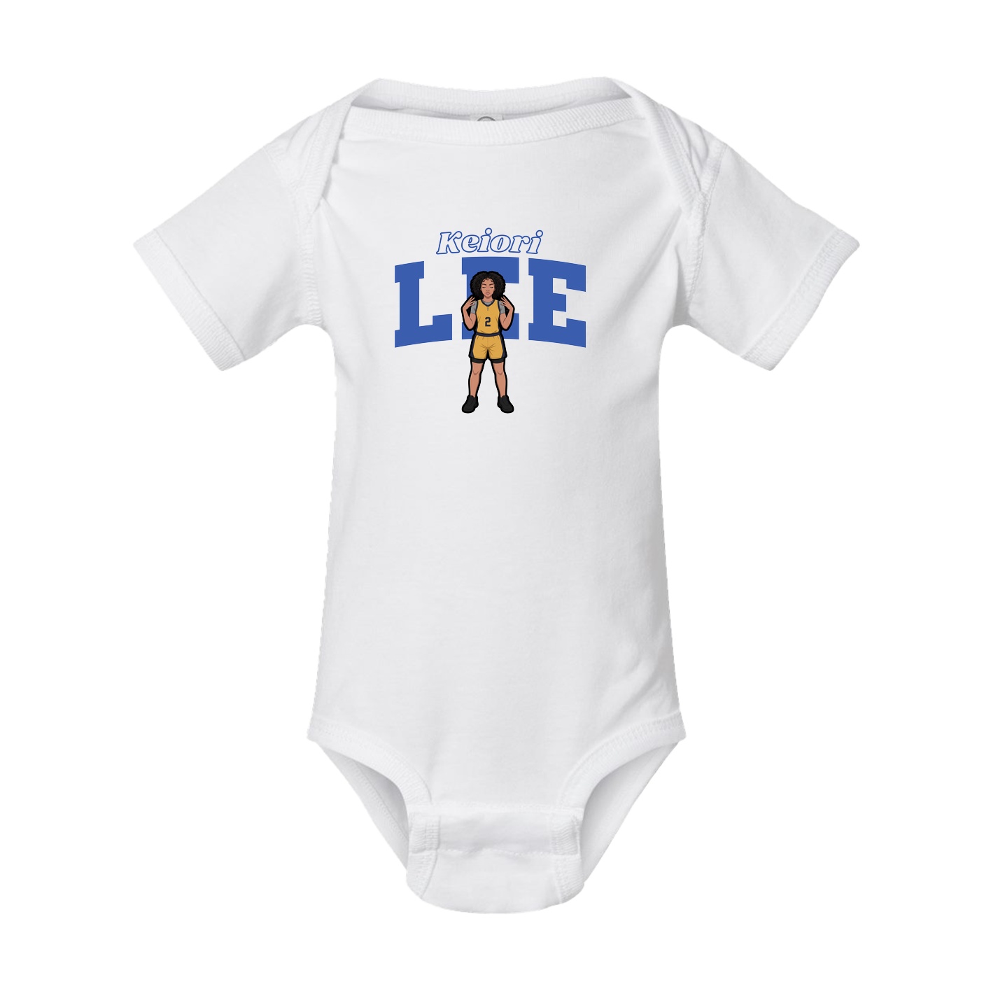 Baby Onesie — Name Arch in White