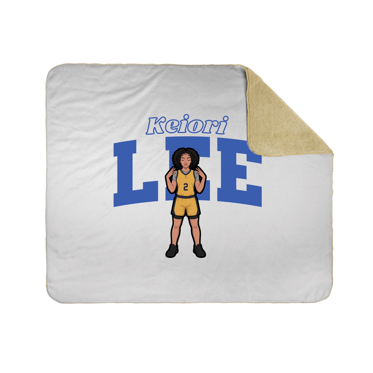 Throw Blanket — Name Arch in White