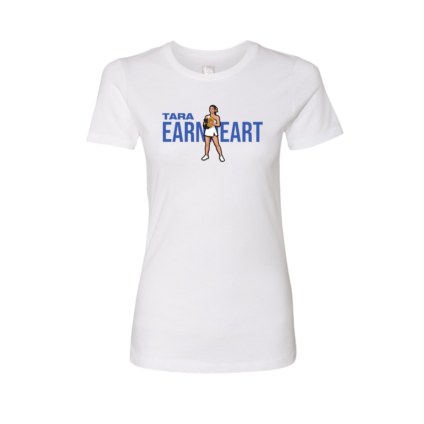 Fitted Women's Tee — Player Name in White