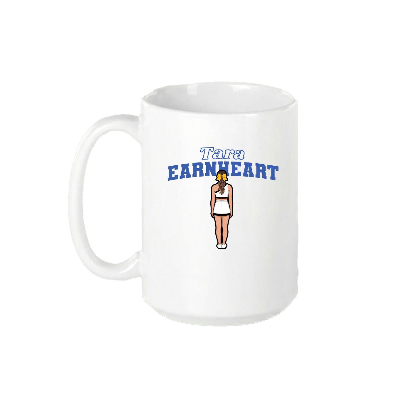 15oz Coffee Mug — Name Arch in White