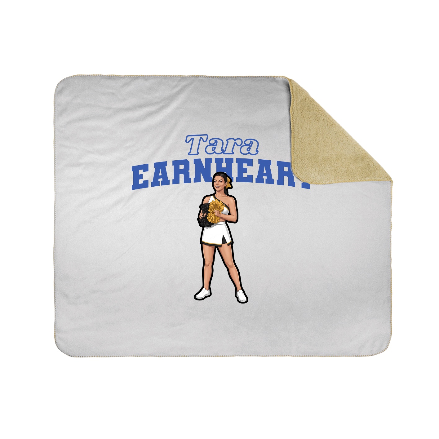 Throw Blanket — Name Arch in White