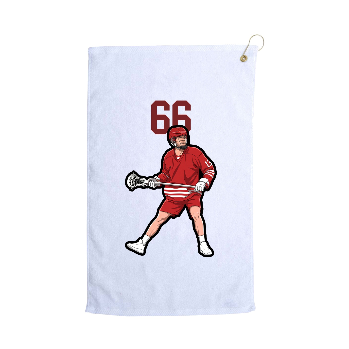 Golf Towel — Number Top in White