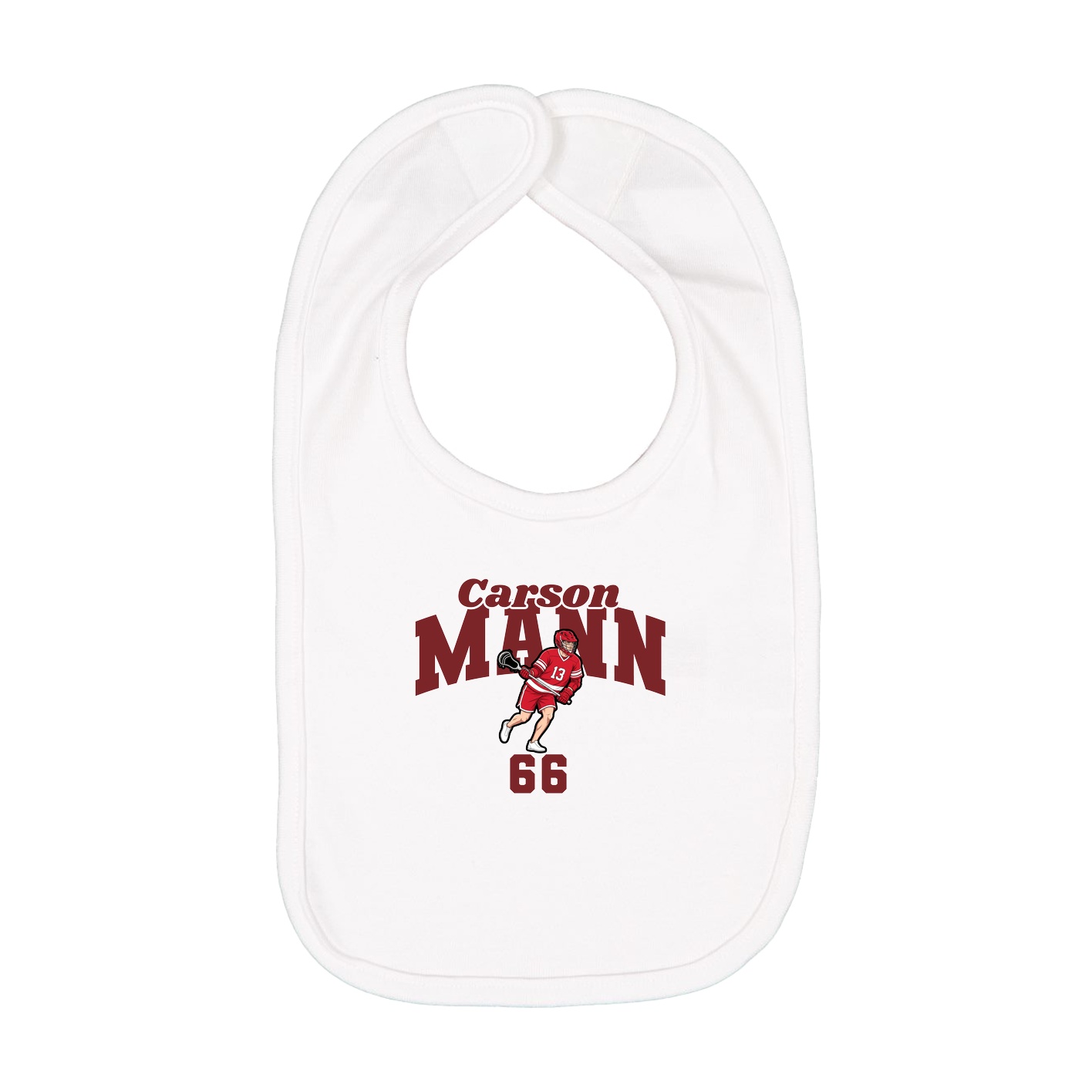 Infant Bib — Signature Arch in White