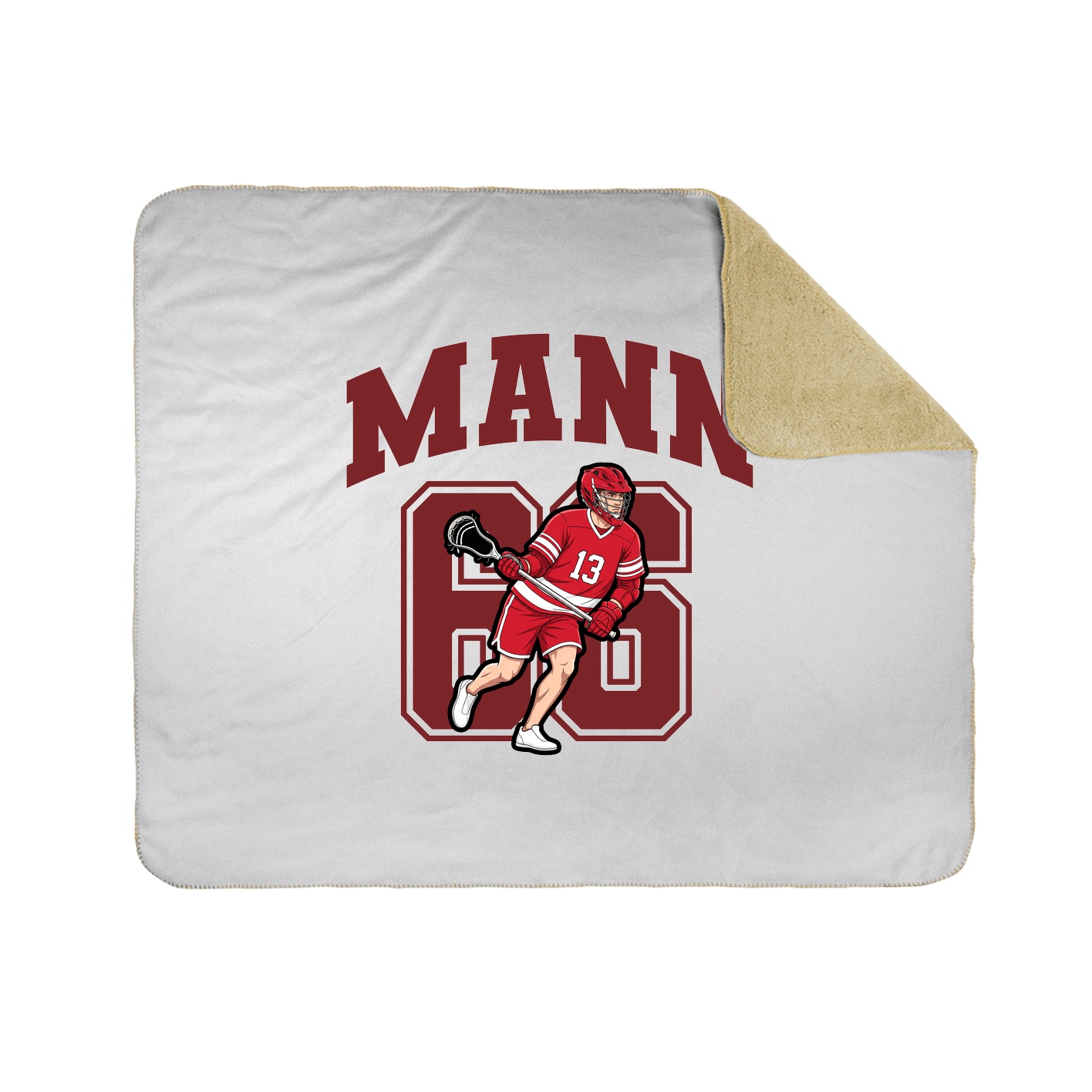 Throw Blanket — Number in White