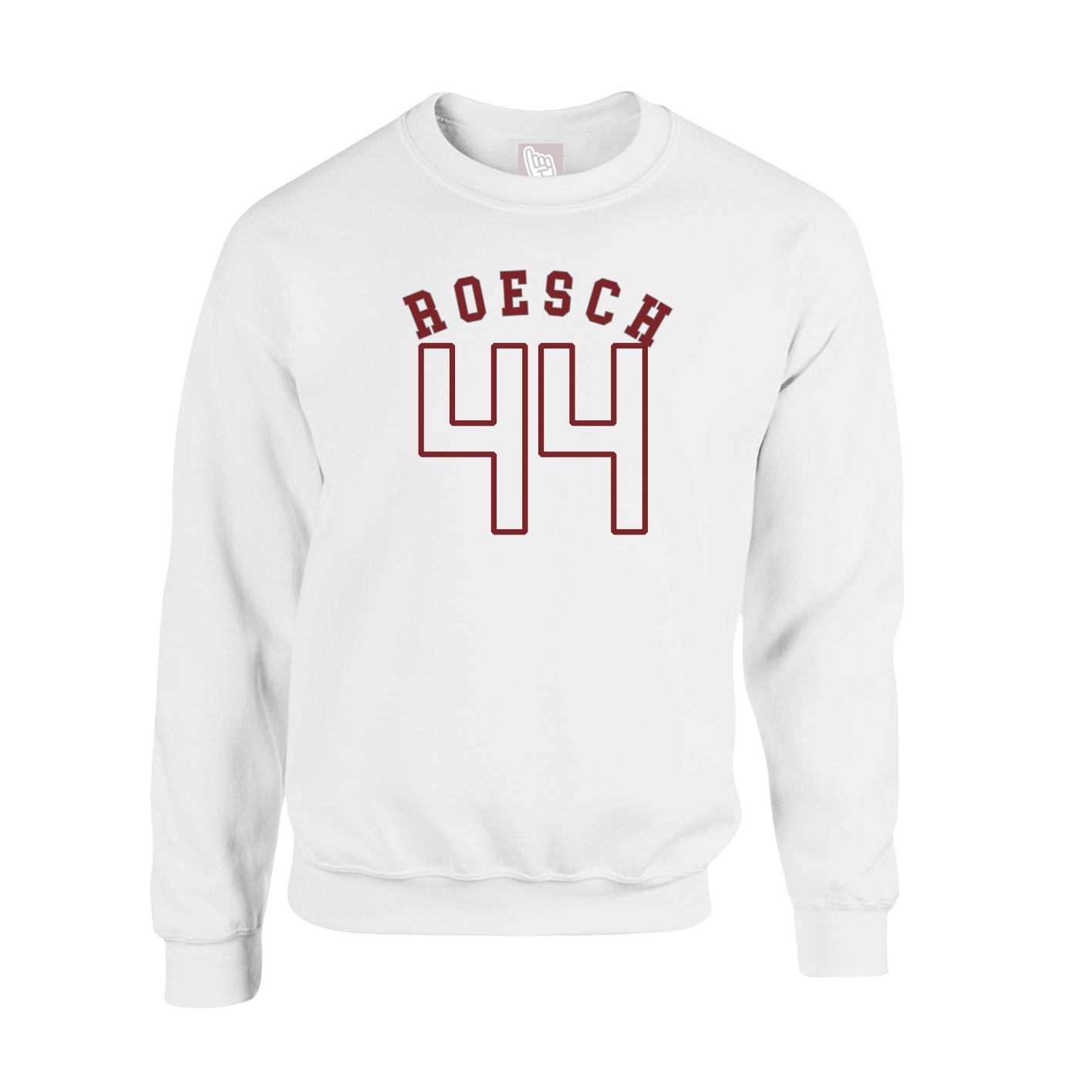 Fleece Crew — Shirsey Arch in White