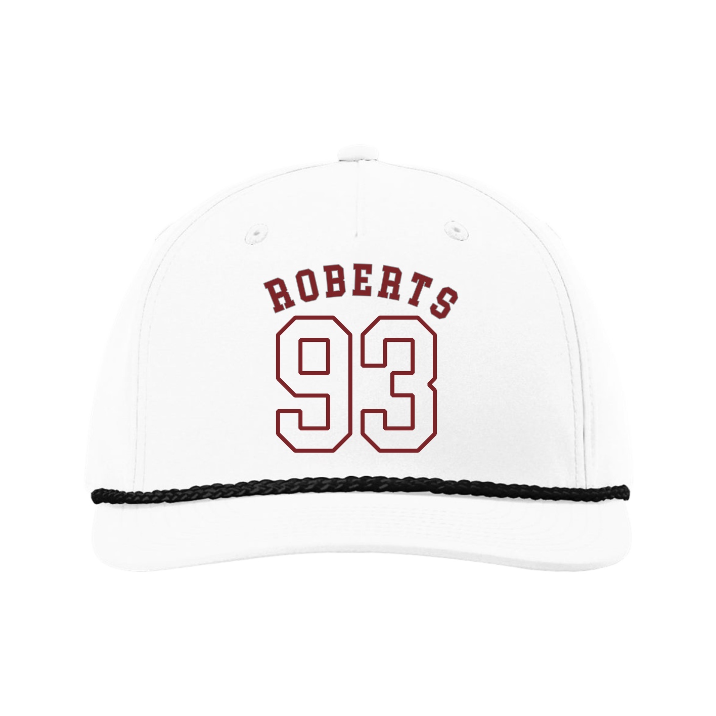 Five-Panel Classic Rope Cap — Shirsey Arch in White