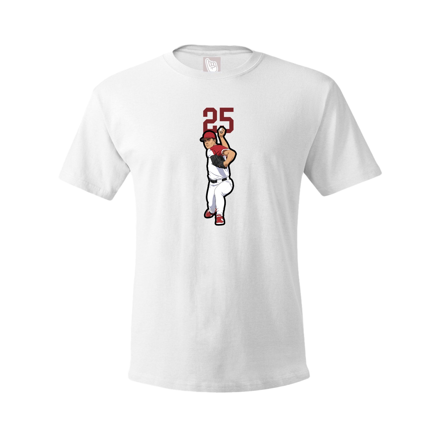 Youth Tee — Number Top in White