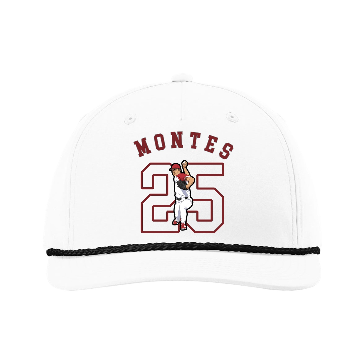 Five-Panel Classic Rope Cap — Shirsey Arch in White