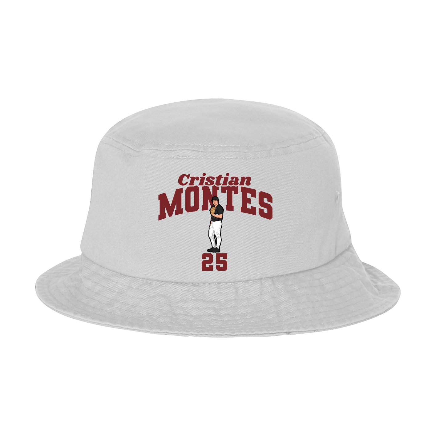 Bucket Cap — Signature Arch in White