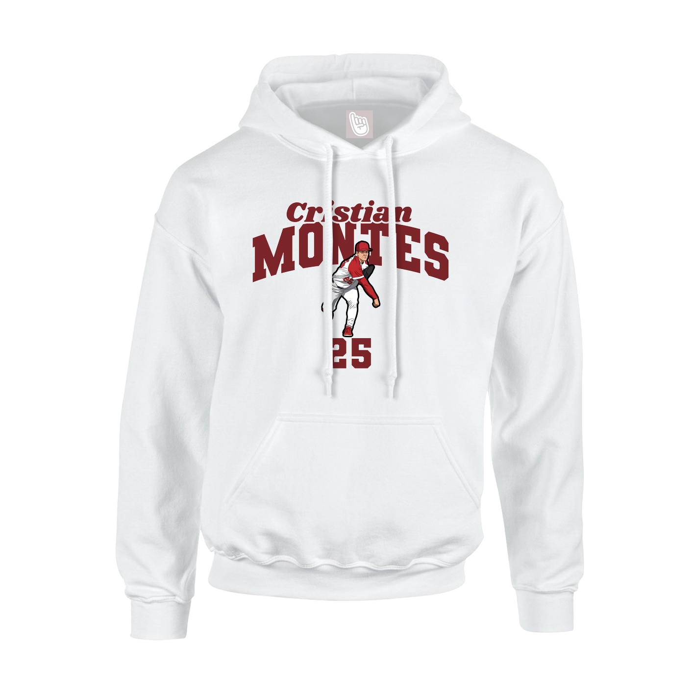 Hoodie — Signature Arch in White