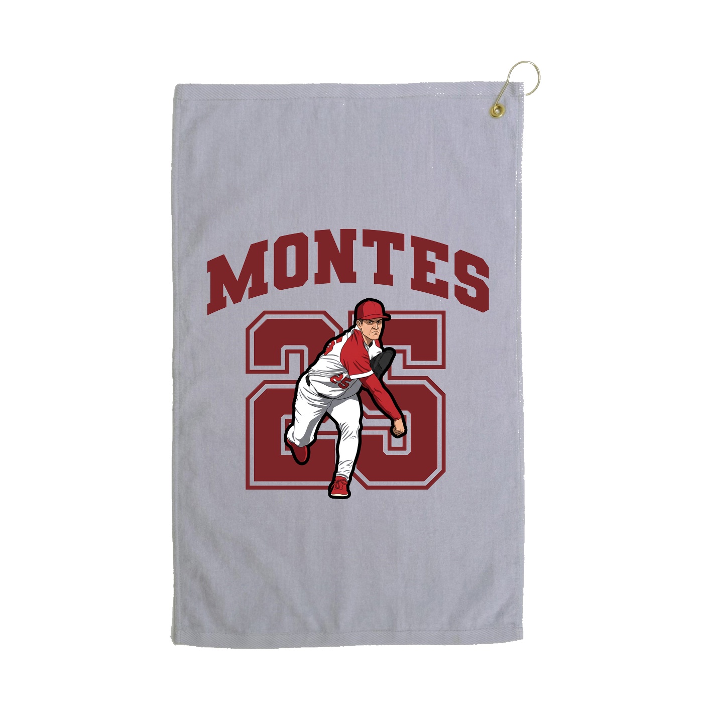Golf Towel — Number in Grey
