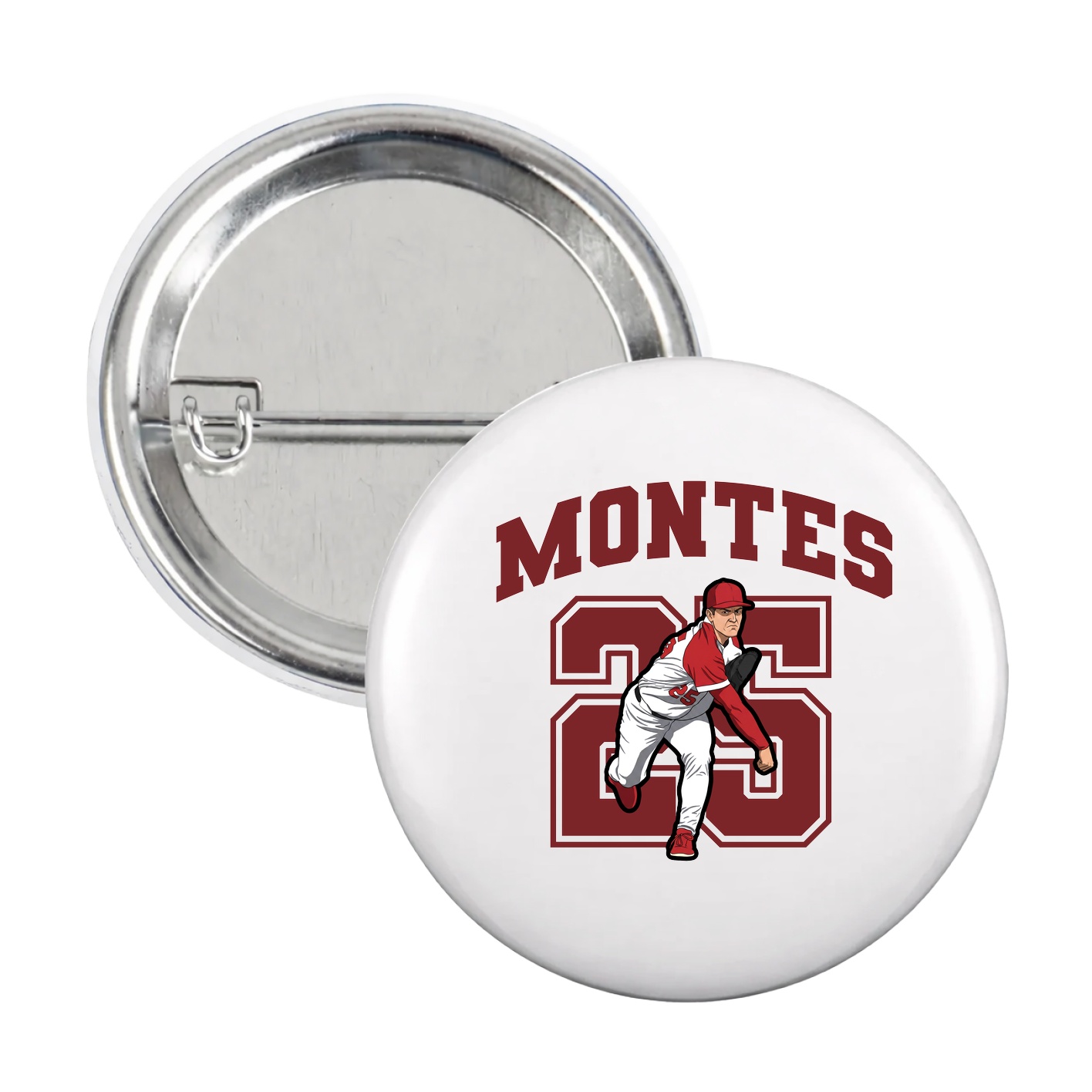 Game Day Button — Number in White