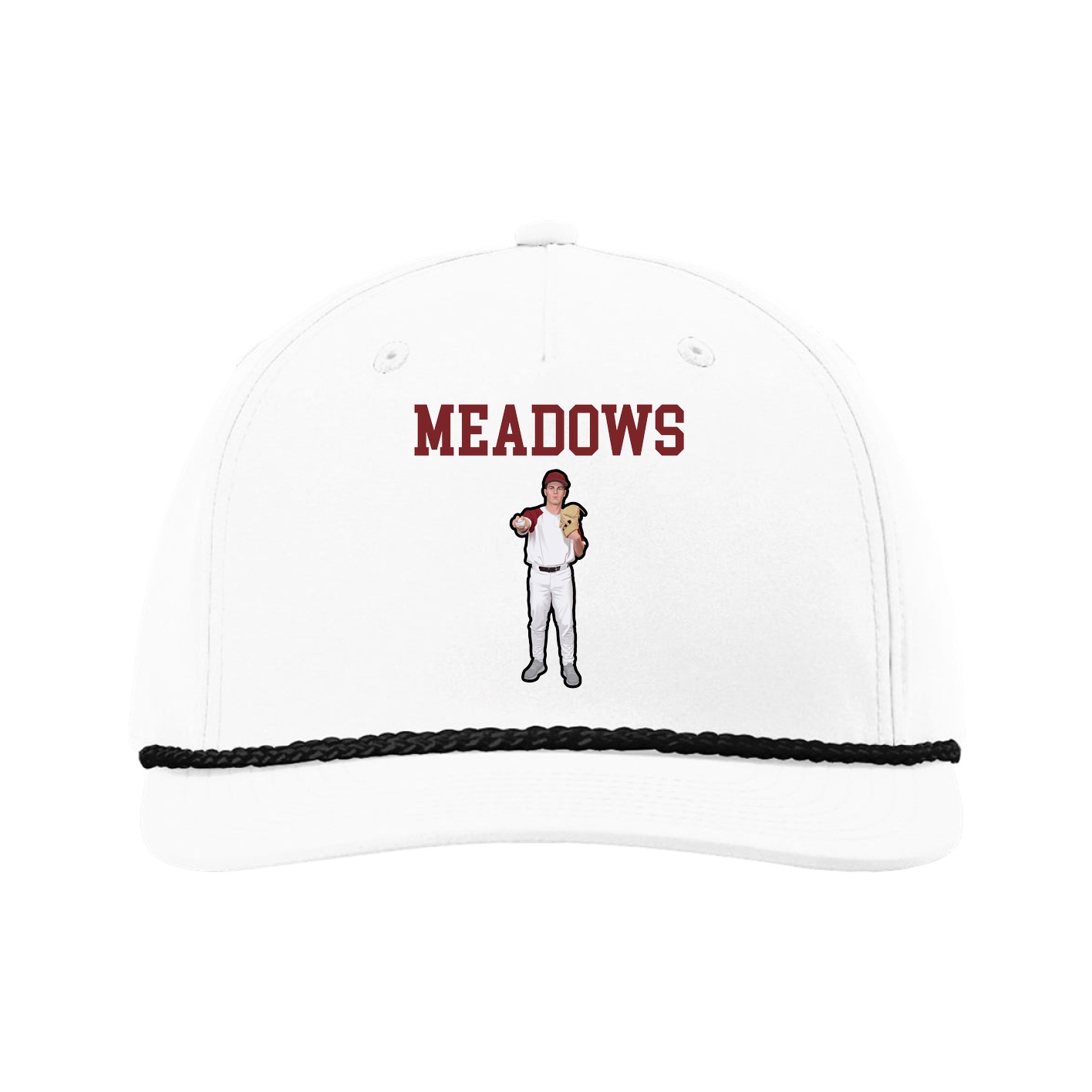 Five-Panel Classic Rope Cap — Shirsey in White