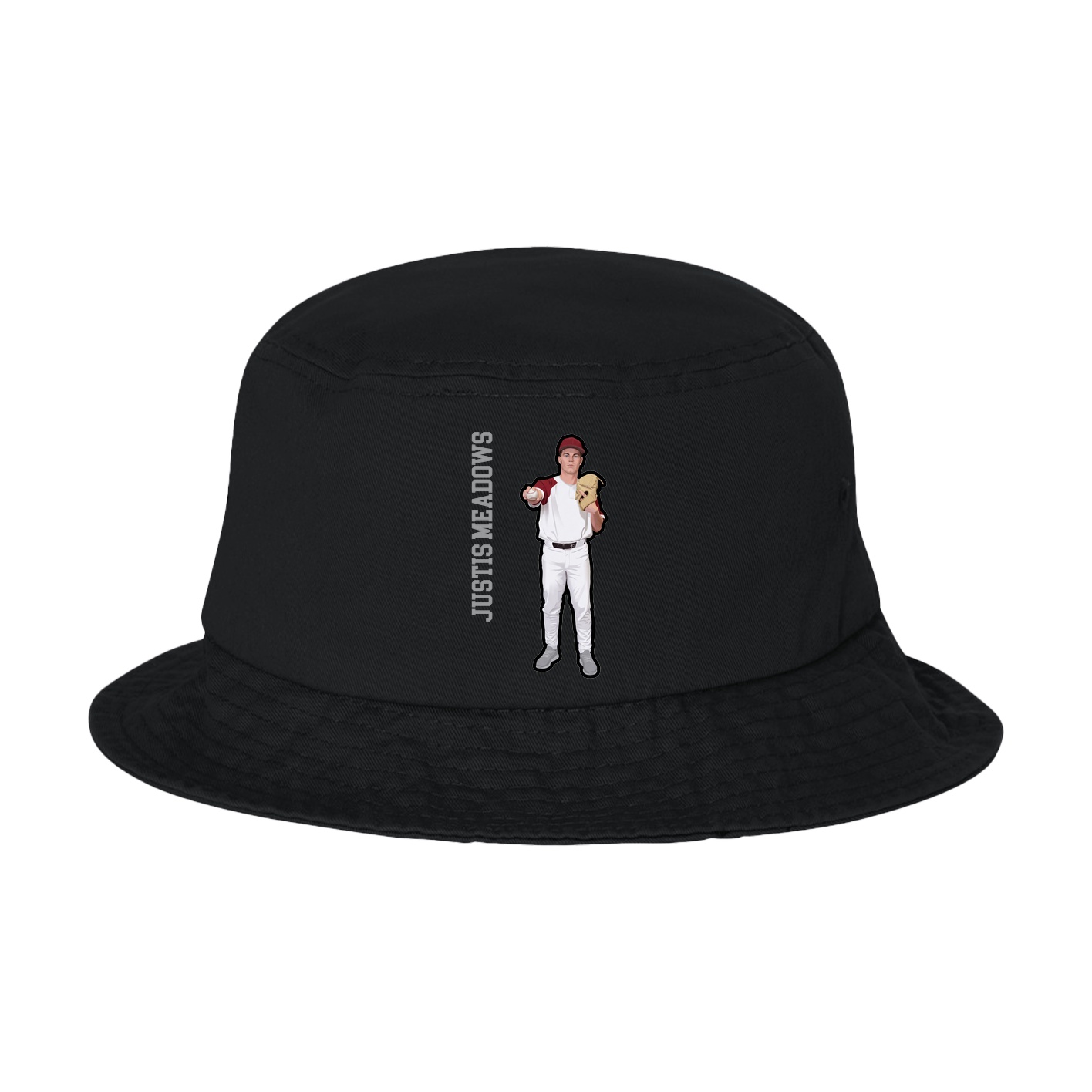 Bucket Cap — Name Vertical in Black