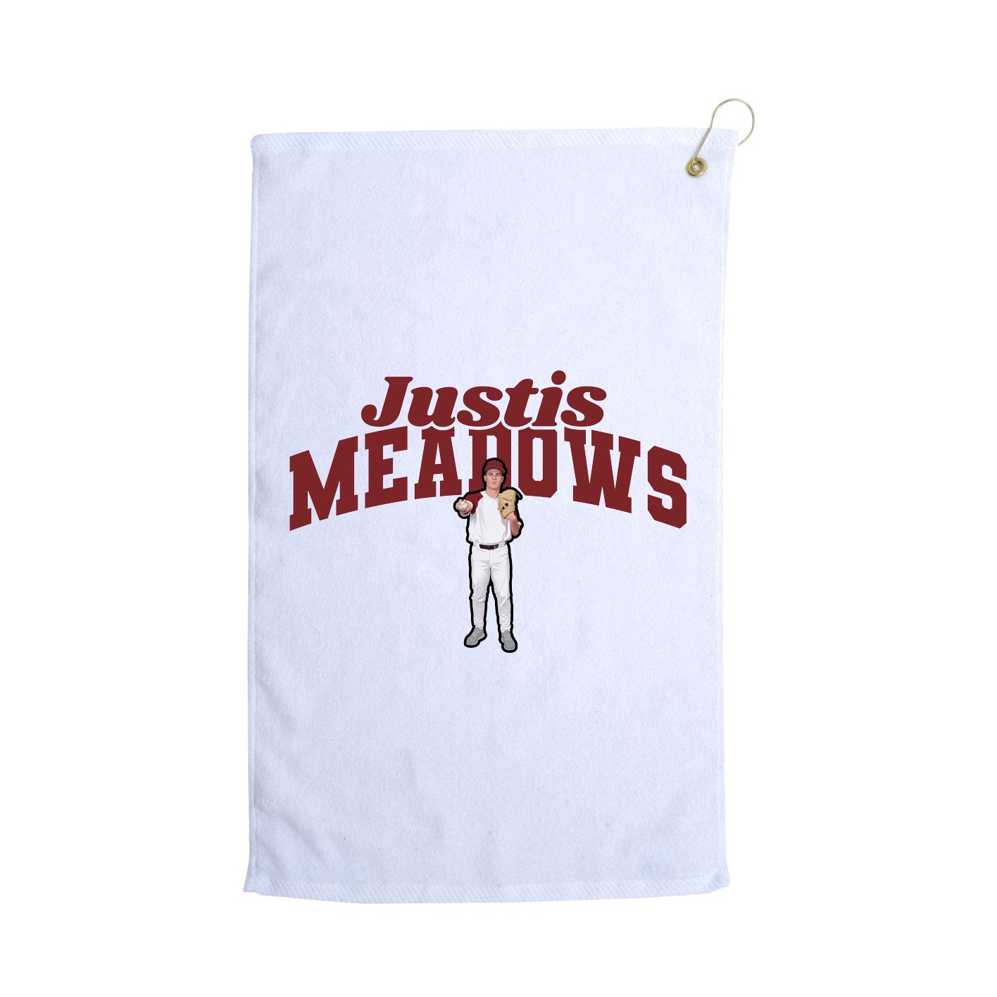 Golf Towel — Signature Arch in White
