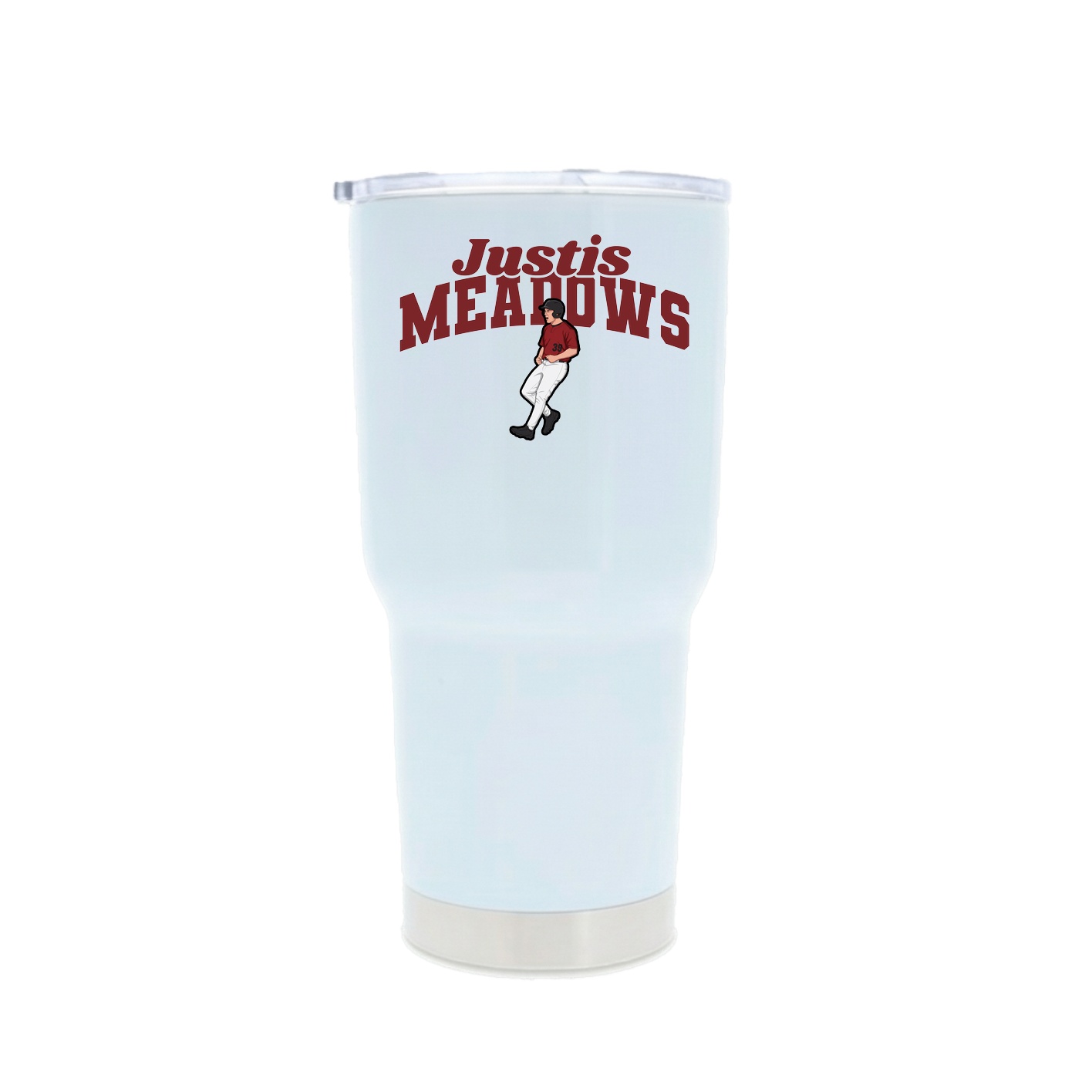 30oz Stainless Steel Tumbler — Signature Arch in White