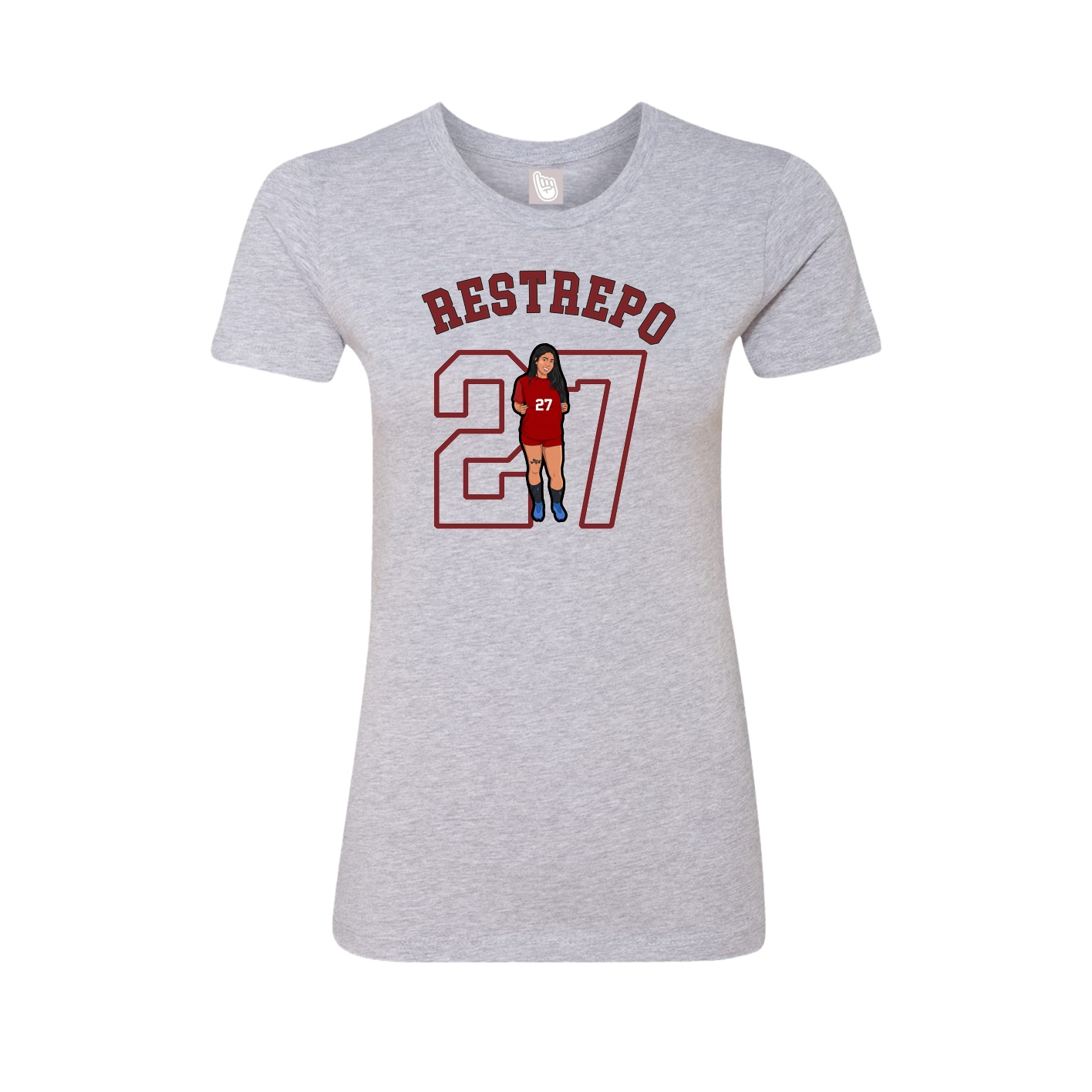 Fitted Women's Tee — Shirsey Arch in Grey