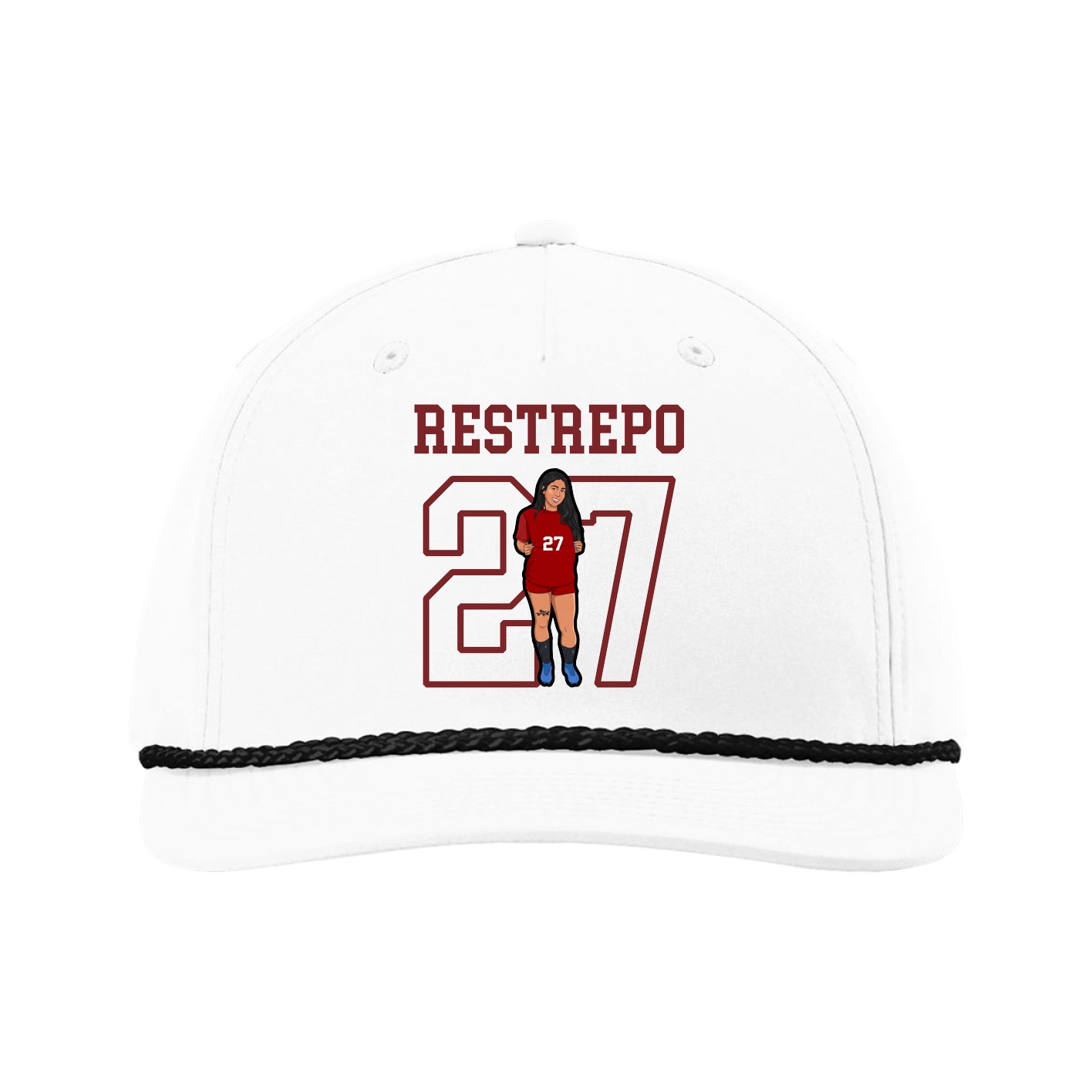 Five-Panel Classic Rope Cap — Shirsey in White