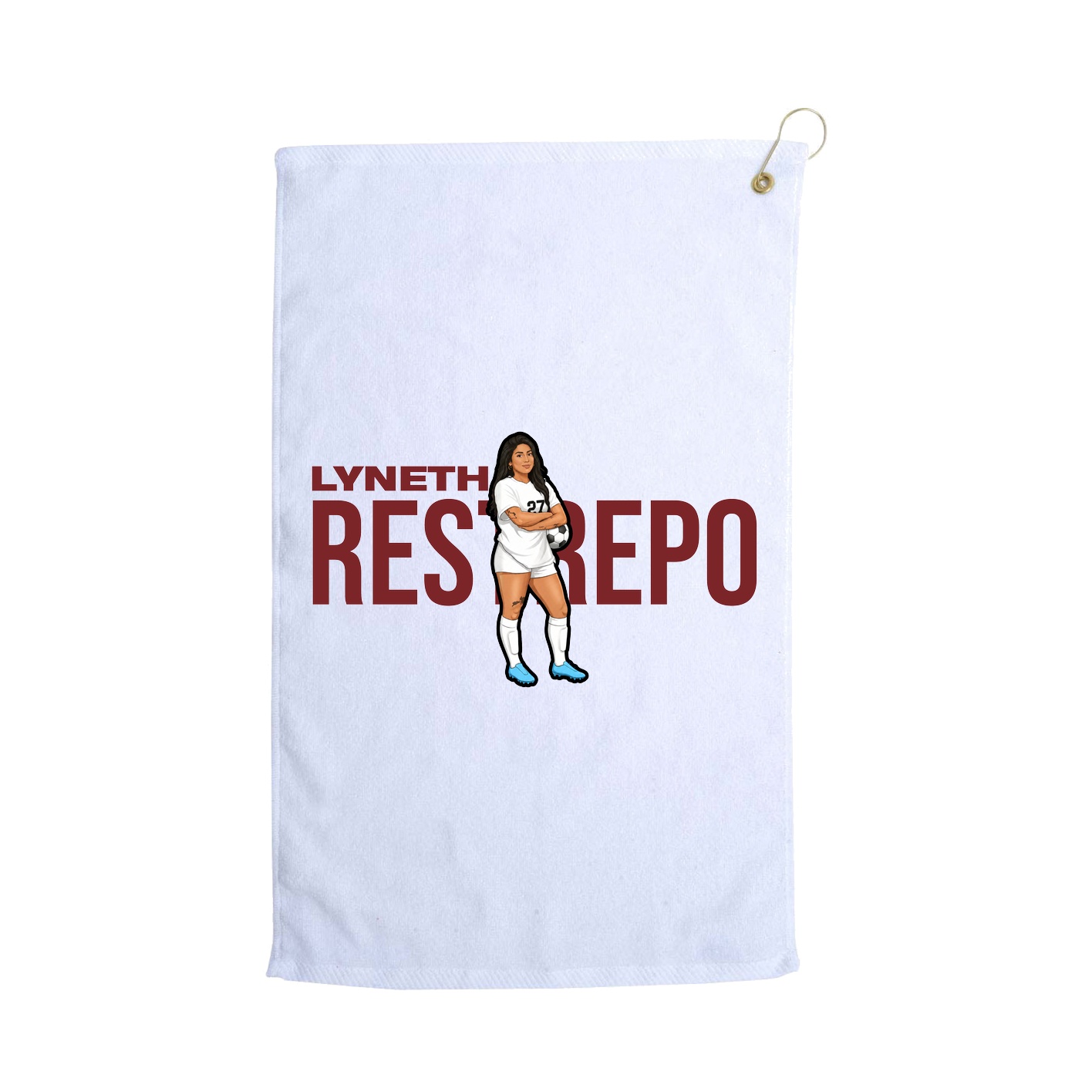 Golf Towel — Player Name in White