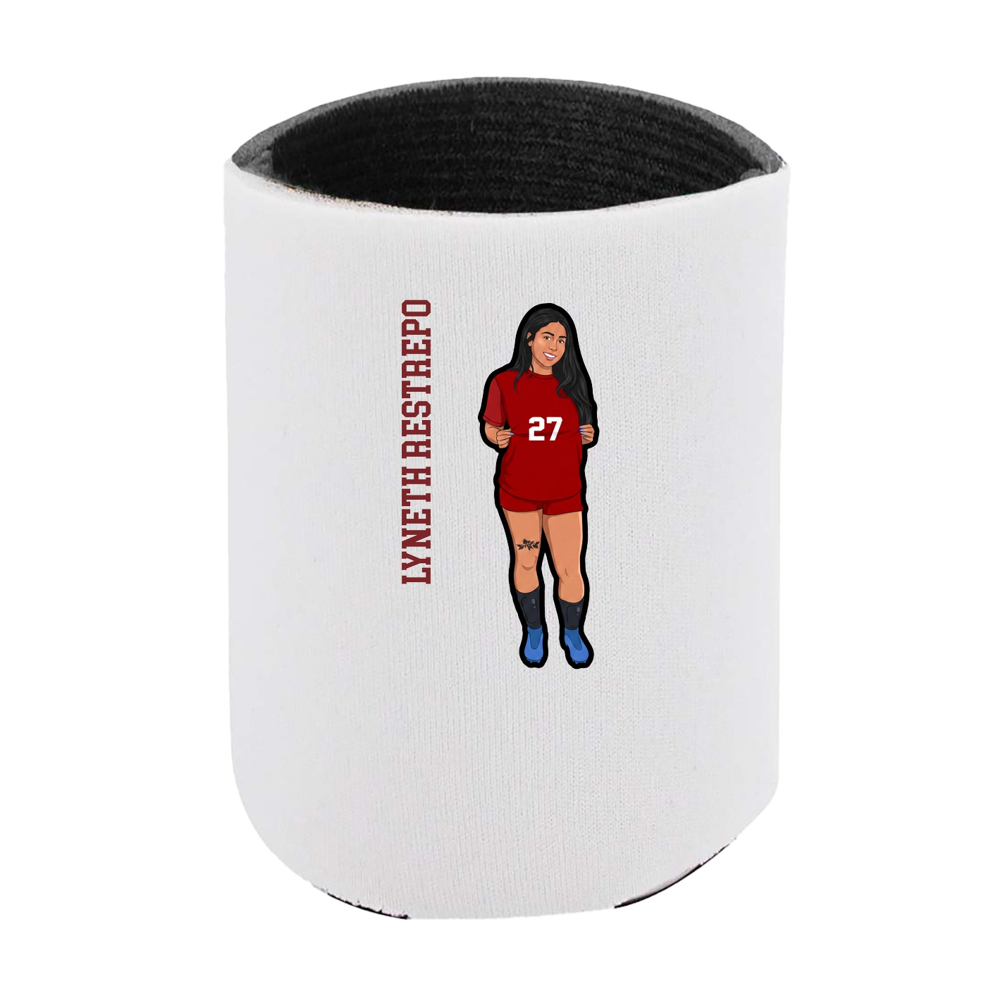 Can Holder — Name Vertical in White