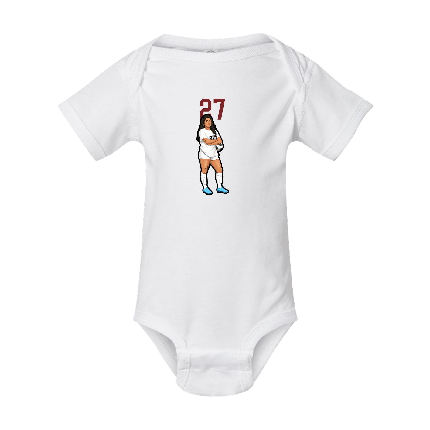 Baby Onesie — Number Top in White