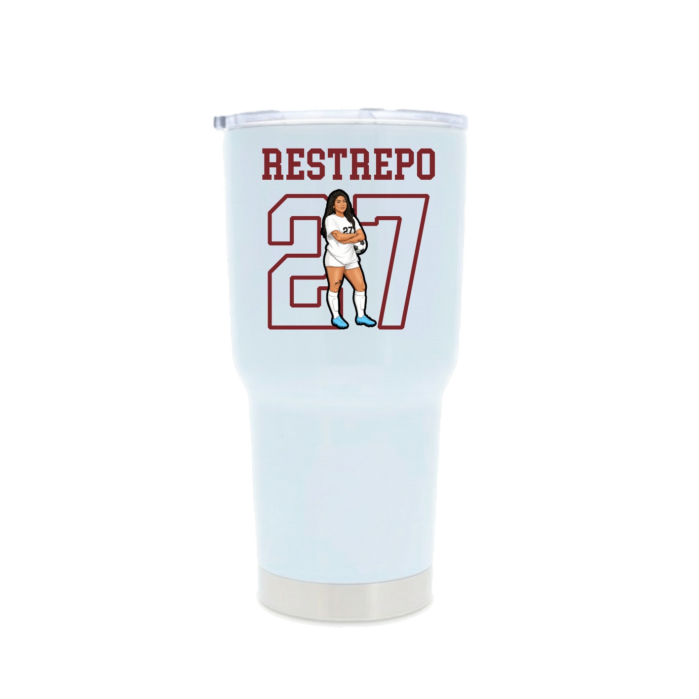 30oz Stainless Steel Tumbler — Shirsey in White