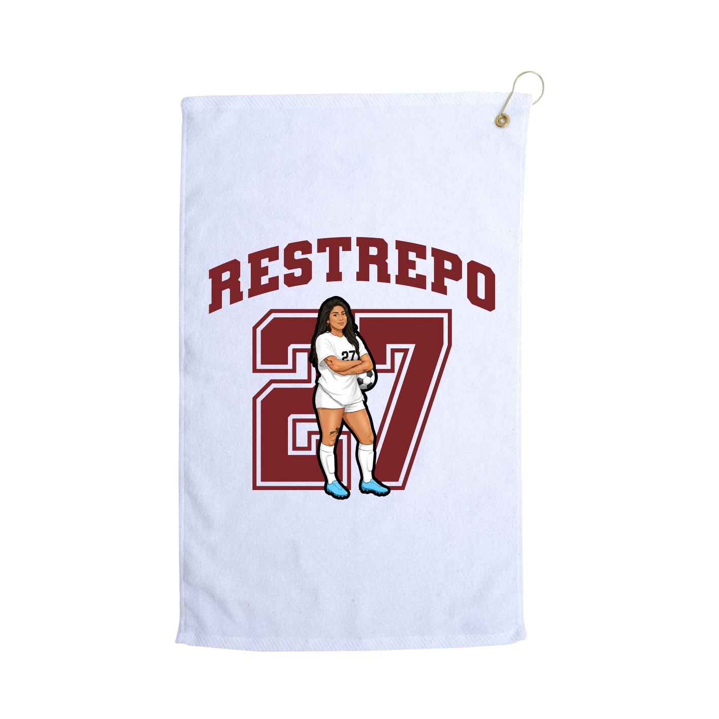Golf Towel — Number in White