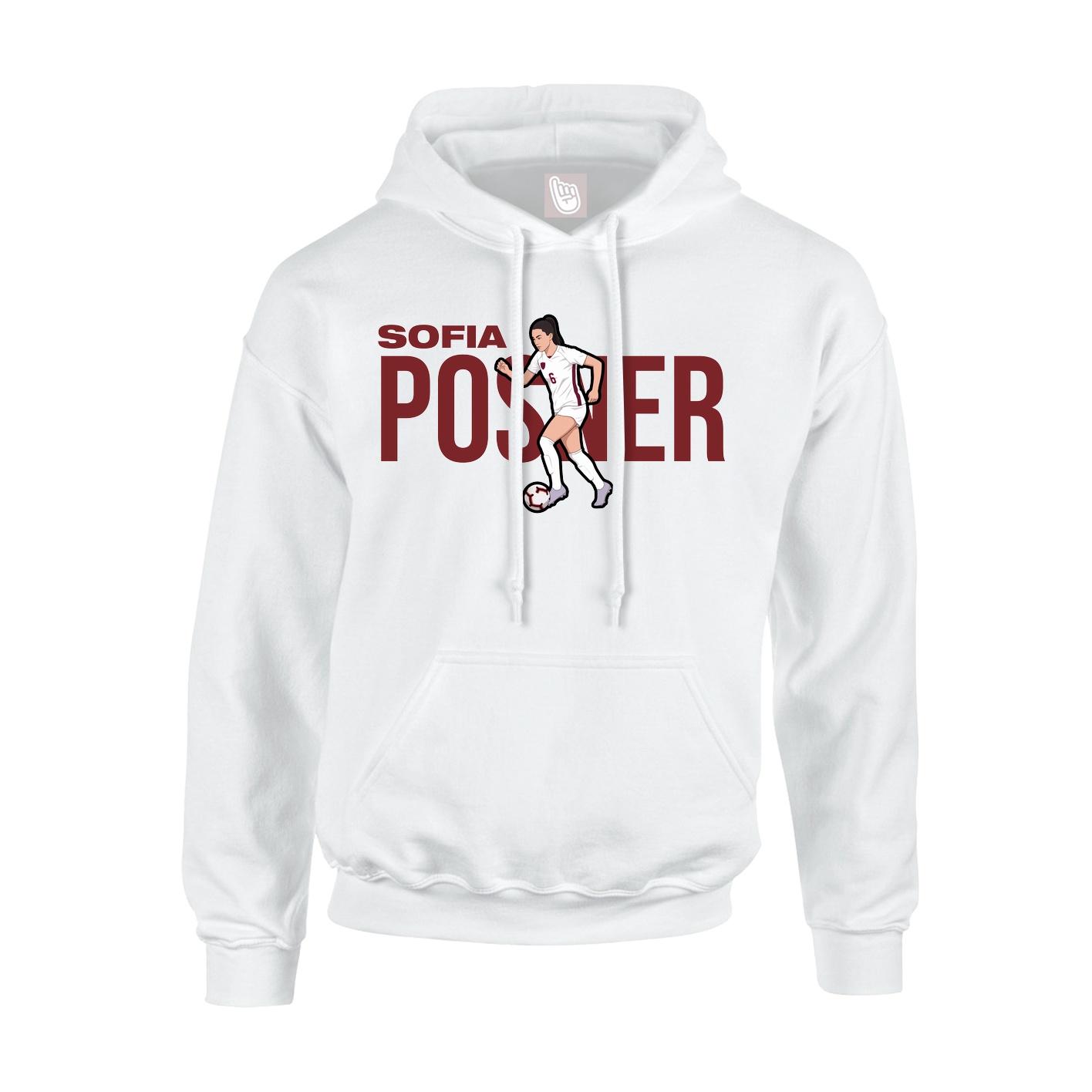 Youth Hoodie — Player Name in White