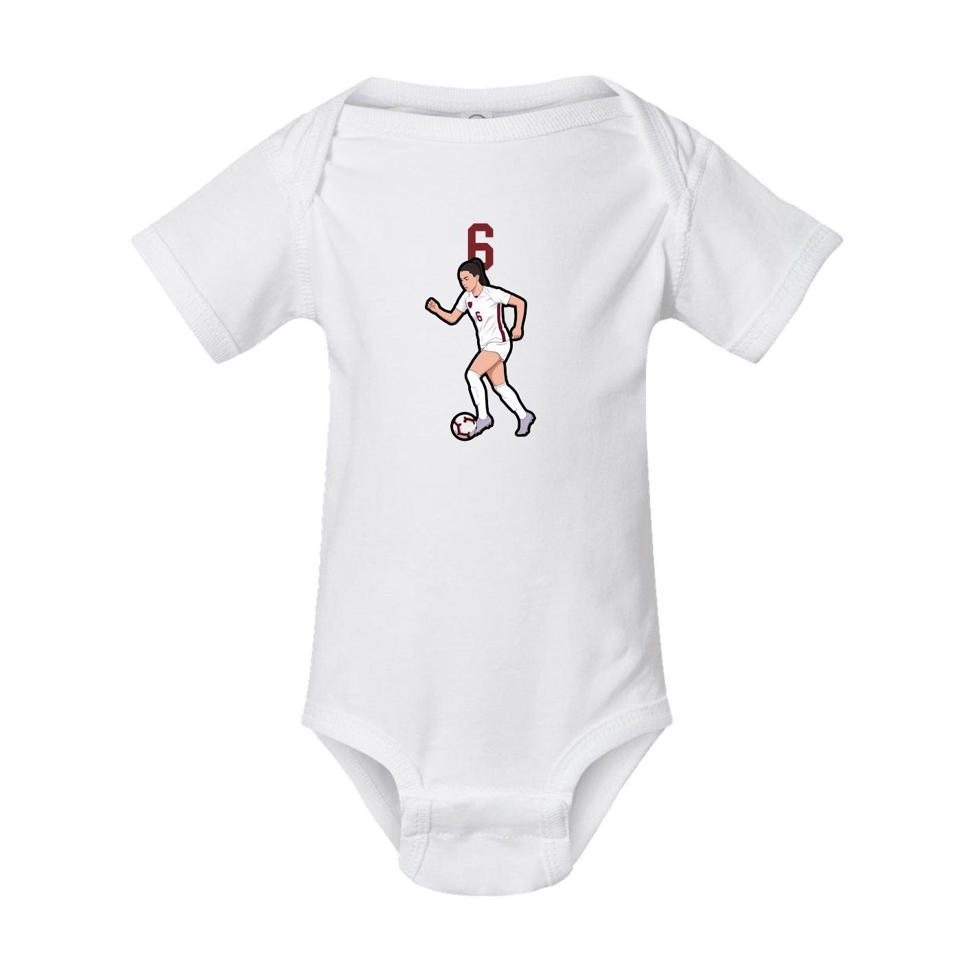 Baby Onesie — Number Top in White