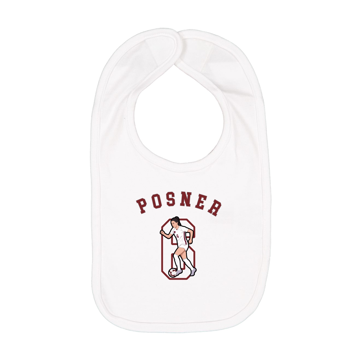 Infant Bib — Shirsey Arch in White