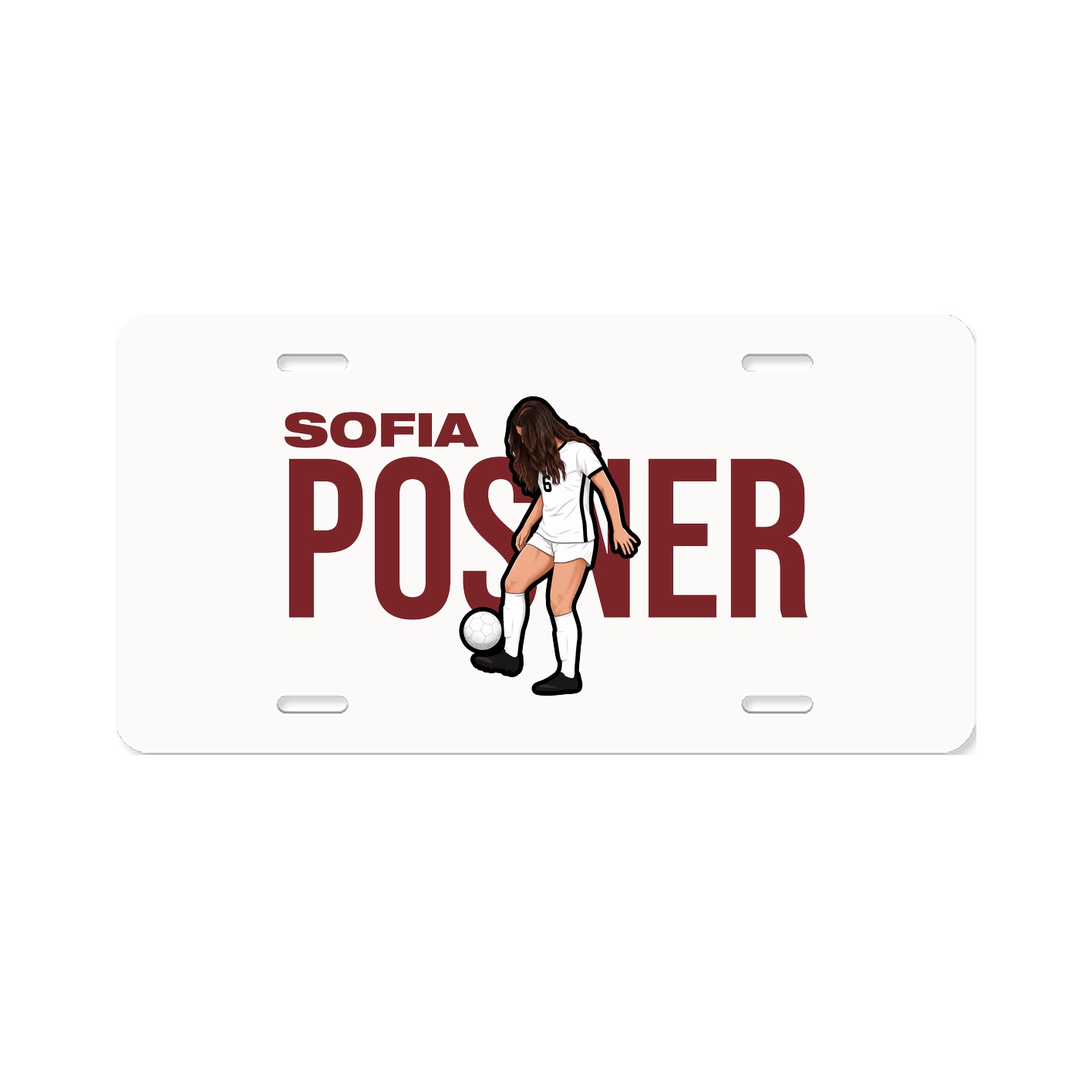 License Plate — Player Name in Classic