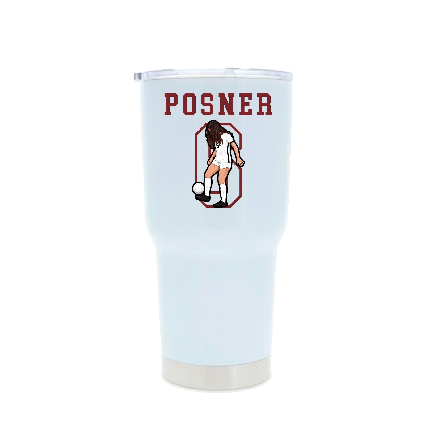 30oz Stainless Steel Tumbler — Shirsey in White
