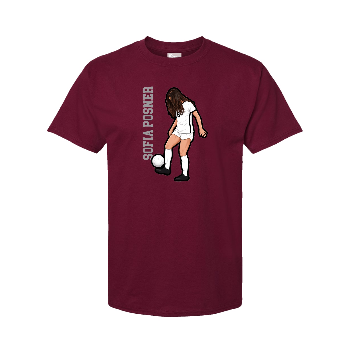 Tee — Name Vertical in Cardinal