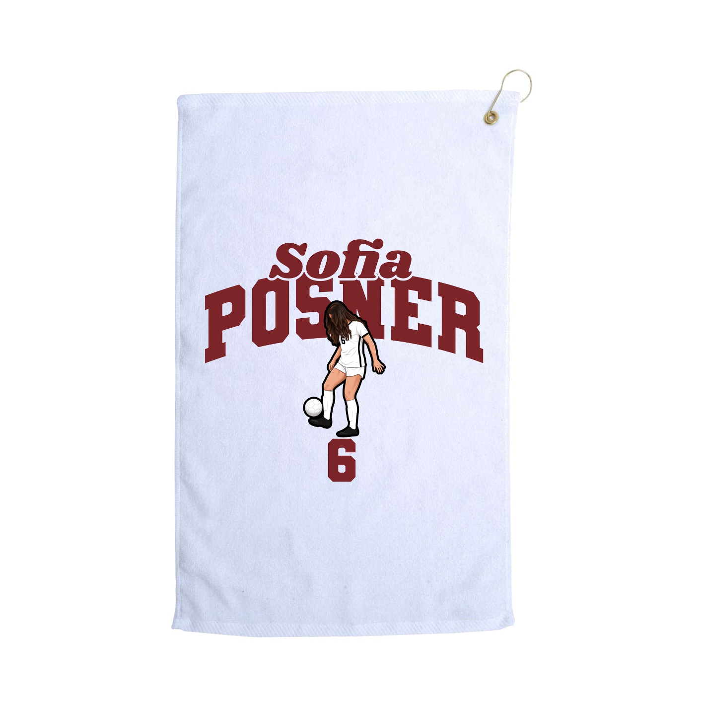 Golf Towel — Signature Arch in White