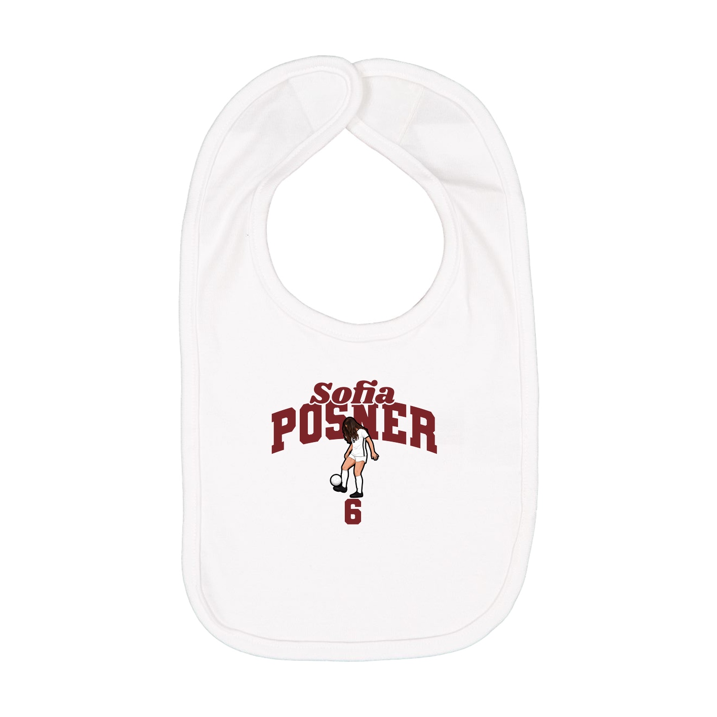 Infant Bib — Signature Arch in White