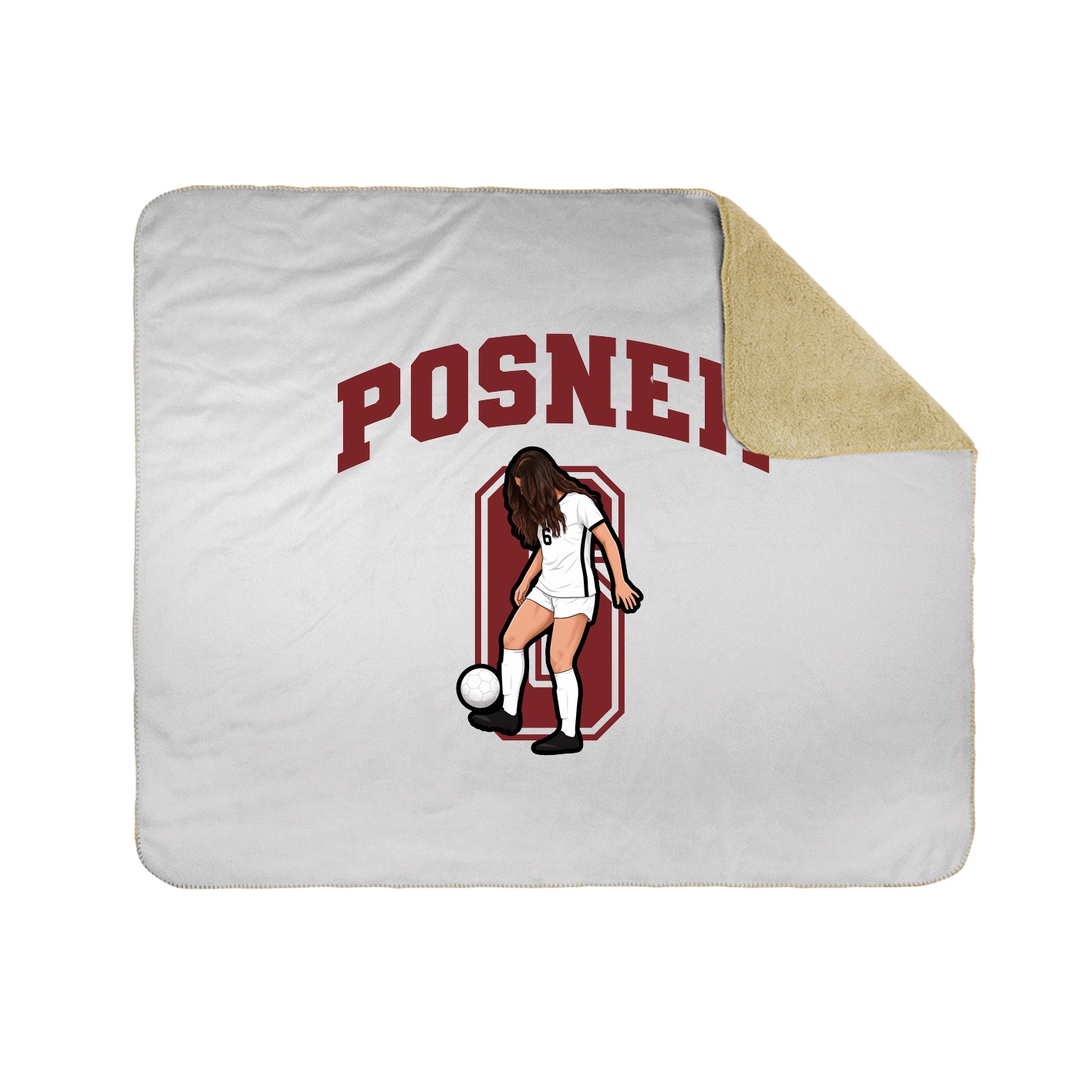 Throw Blanket — Number in White