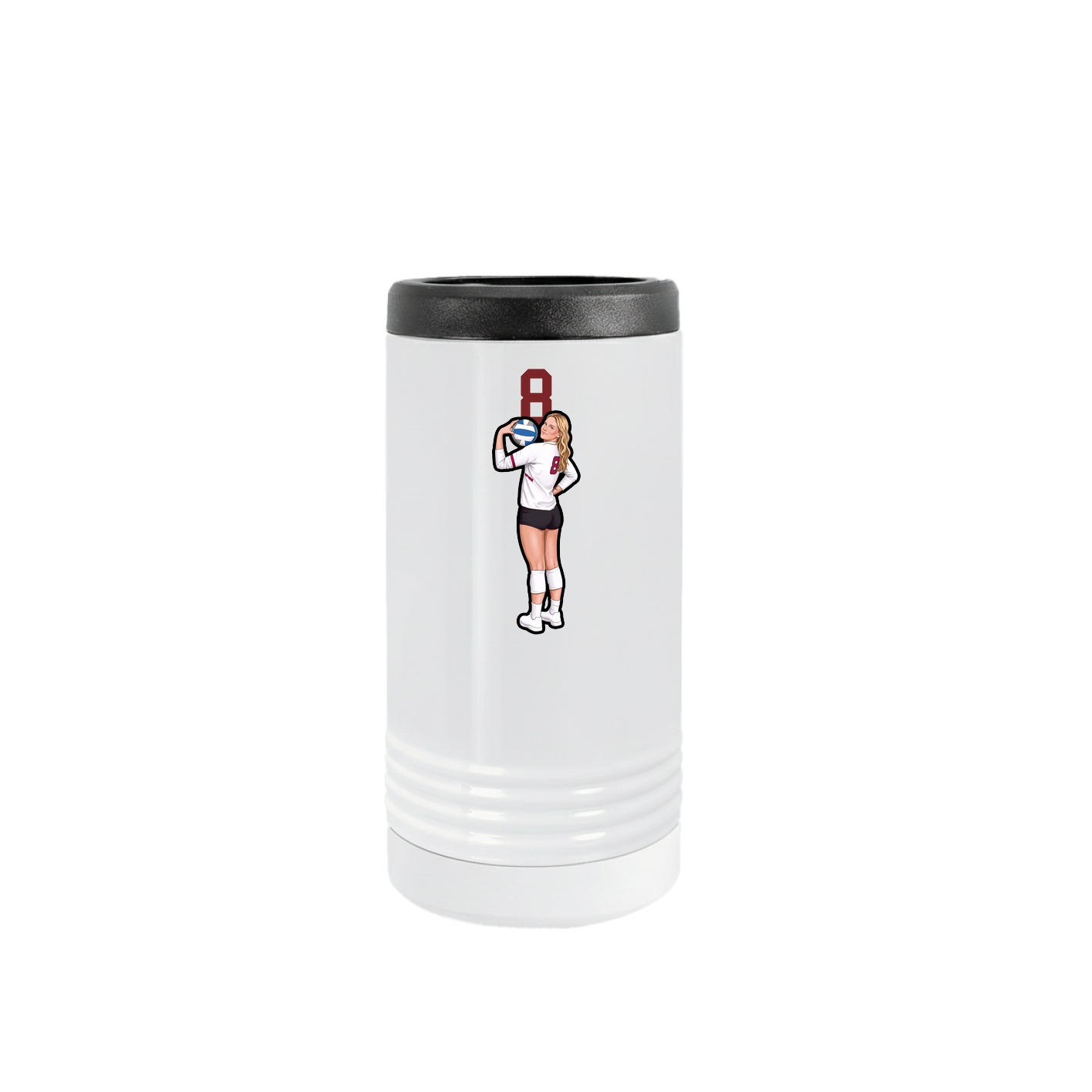 Slim Beverage Holder — Number Top in White