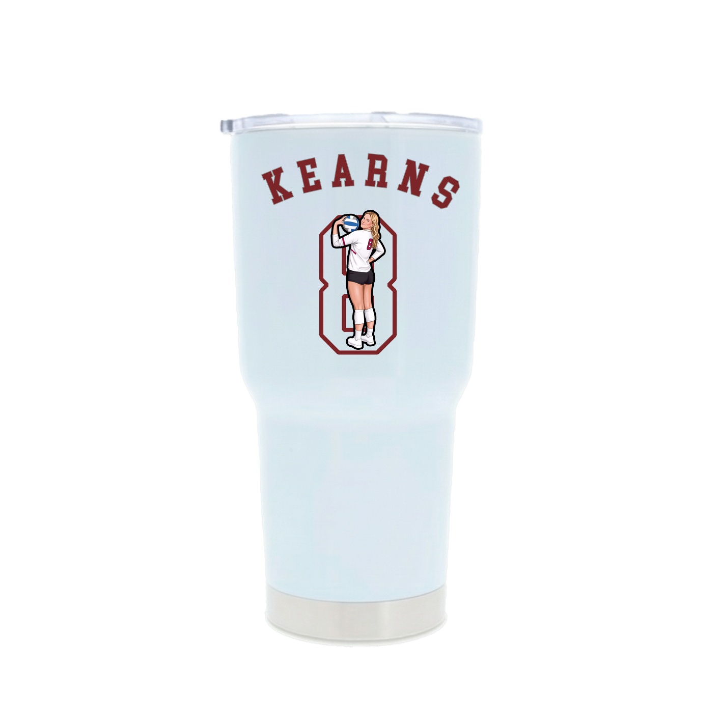 30oz Stainless Steel Tumbler — Shirsey Arch in White