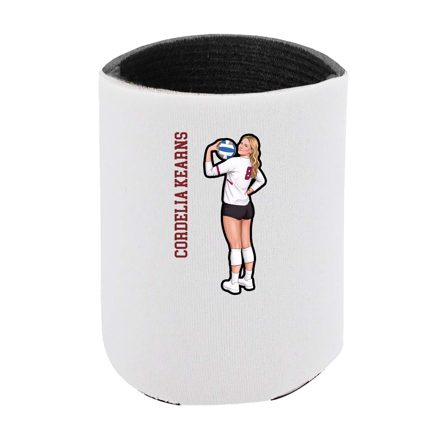 Can Holder — Name Vertical in White