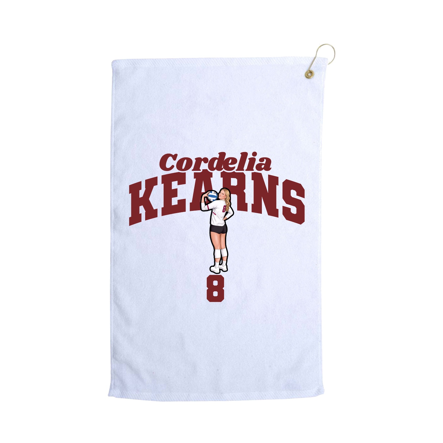 Golf Towel — Signature Arch in White