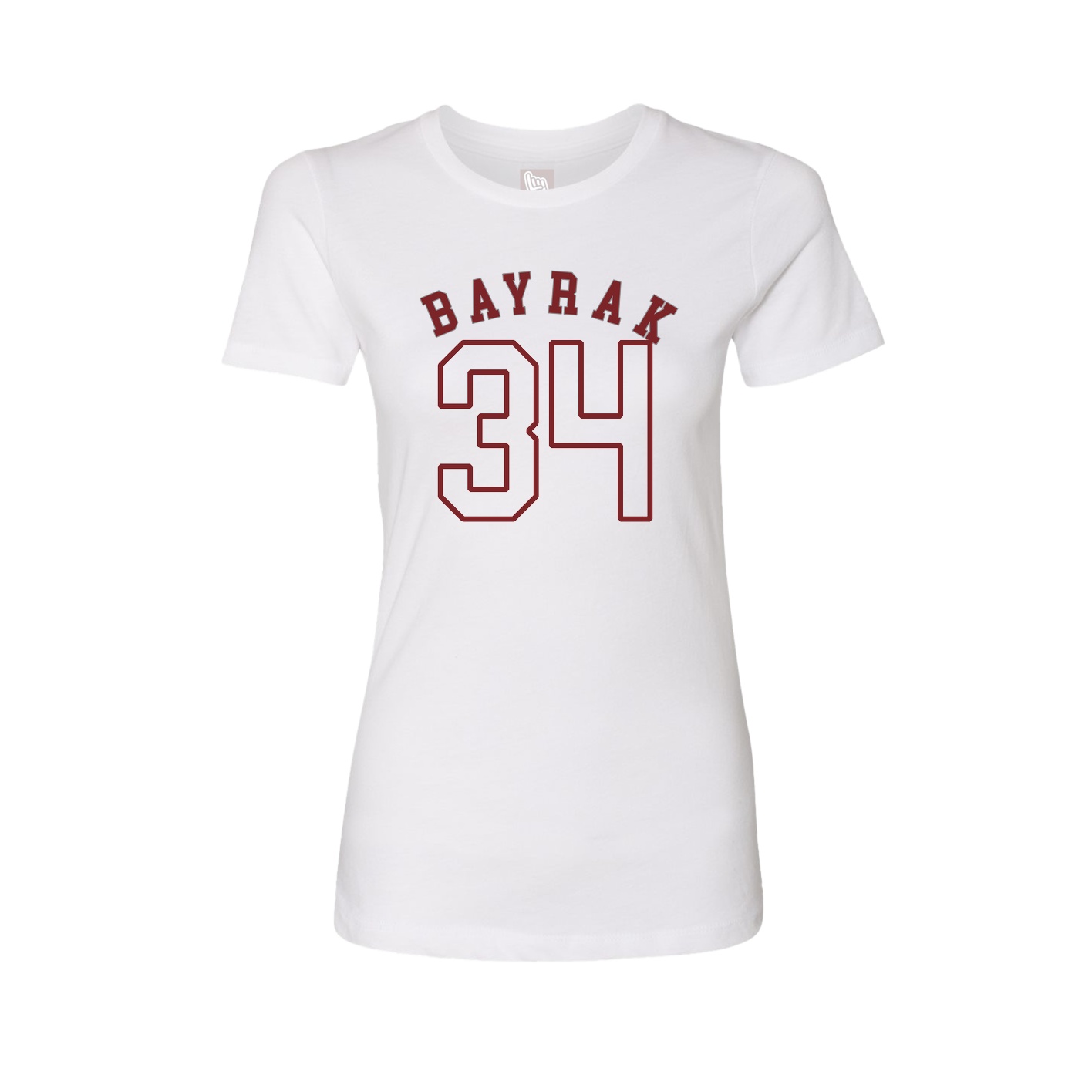 Fitted Women's Tee — Shirsey Arch in White